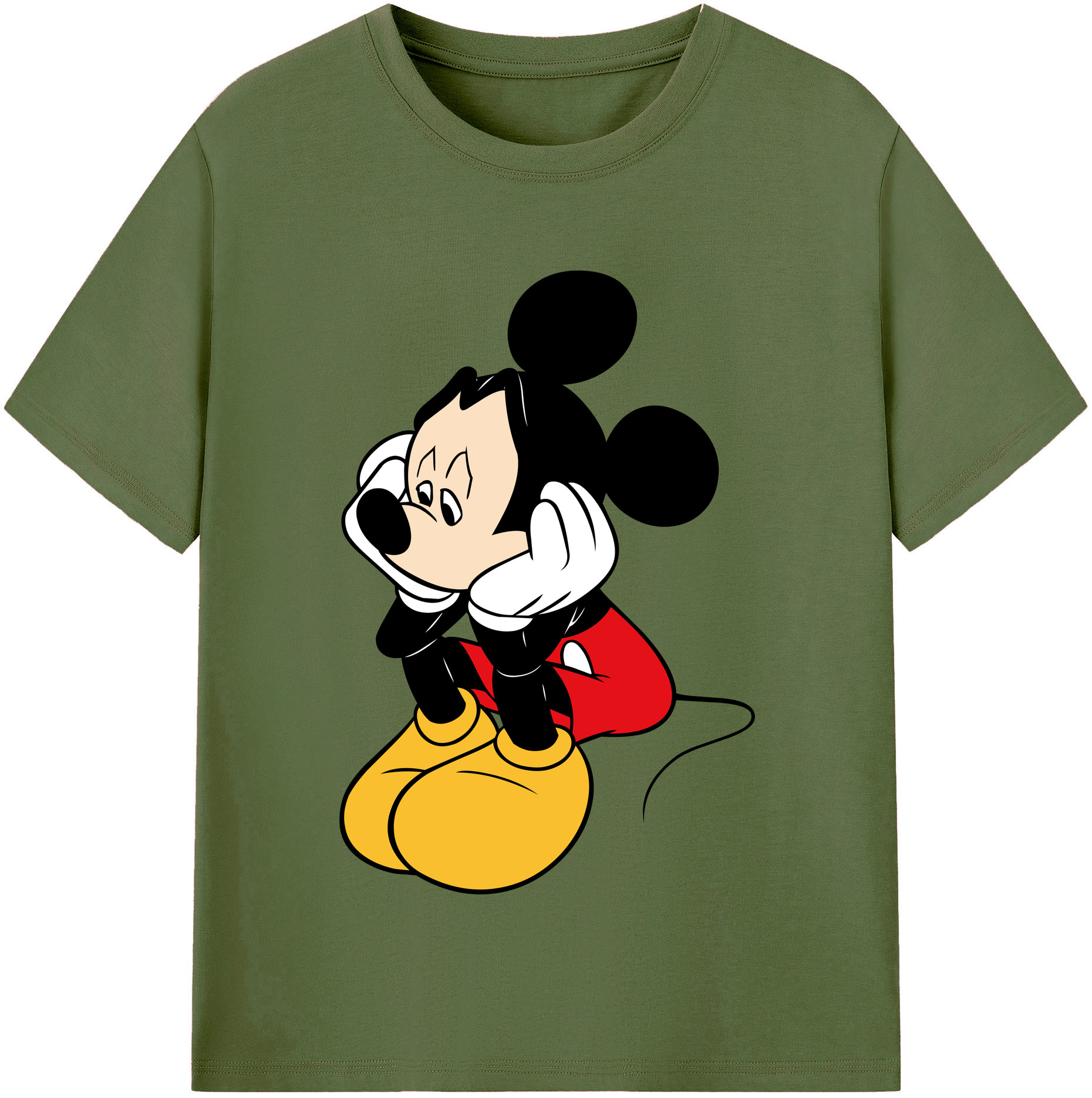 （画像用） ミッキーマウス Mickey Mouse 綿100％半袖Tシャツ（フロントプリント）